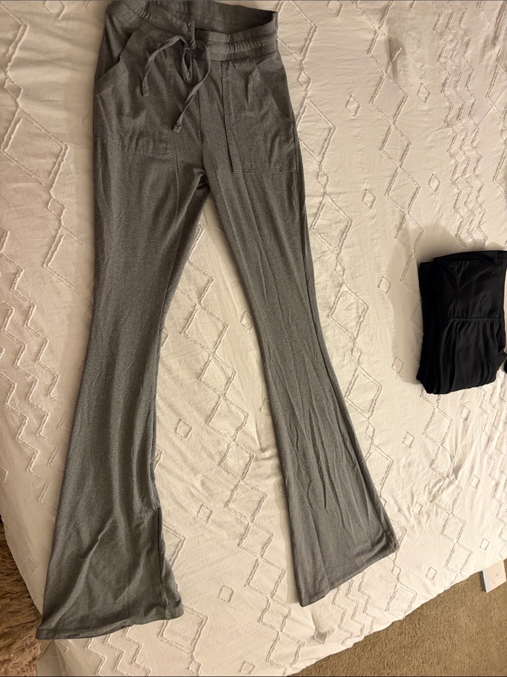 Rue21 Gray Flare Lounge Pants with Drawstring